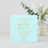 Whimsical Dandelion Wedding Einladung (Stehend Vorderseite)