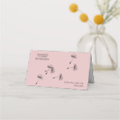 Whimsical Dandelion Wedding Place / Escort Card Platzkarte (Vorderseite)