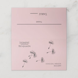 Whimsical Dandelion Wedding Place / Escort Card Platzkarte