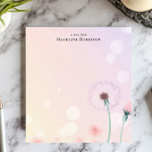 Whimsical Dandelion wünscht Personalisierten Namen Notizblock