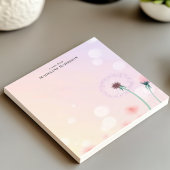 Whimsical Dandelion wünscht Personalisierten Namen Notizblock