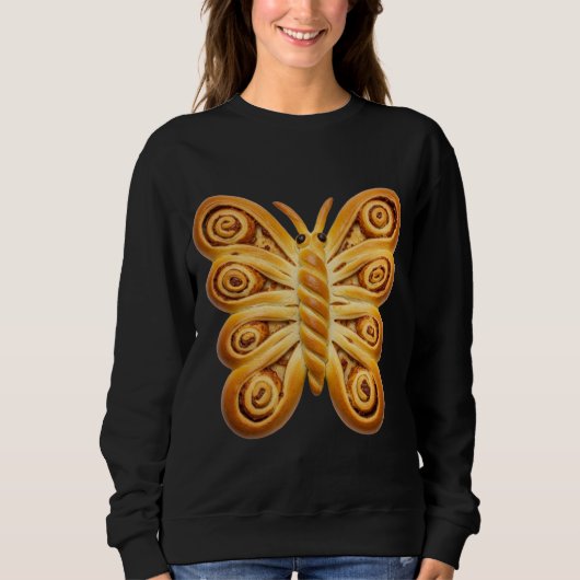Whimsical Danish Pastry Butterfly Sweatshirt (Vorderseite)