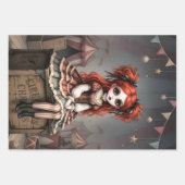 Whimsical Dark Circus Doll Geschenkpapier Set (Vorderseite 3)