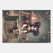 Whimsical Dark Circus Doll Geschenkpapier Set (Vorderseite)