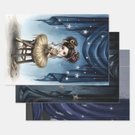 Whimsical Dark Circus Doll Geschenkpapier Set