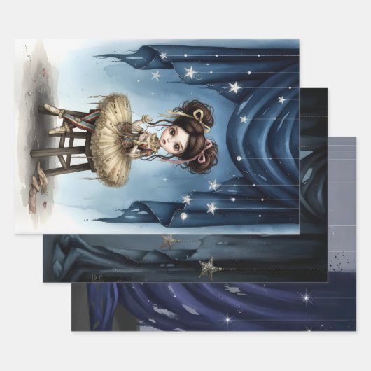 Whimsical Dark Circus Doll Geschenkpapier Set (Set)