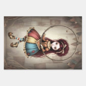 Whimsical Dark Circus Doll Geschenkpapier Set (Vorderseite 2)