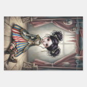 Whimsical Dark Circus Doll Geschenkpapier Set (Vorderseite 2)