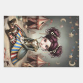 Whimsical Dark Circus Doll Geschenkpapier Set (Vorderseite)