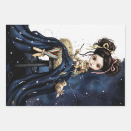 Whimsical Dark Circus Doll Geschenkpapier Set