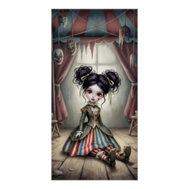 Whimsical Dark Circus Doll Poster