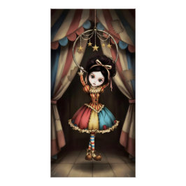 Whimsical Dark Circus Doll Poster