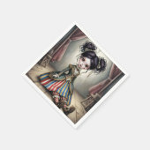 Whimsical Dark Circus Doll Serviette (Ecke)