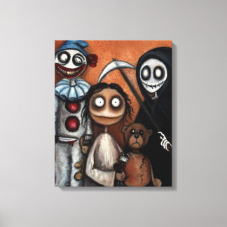 Whimsical Dark Creepy Art Canvas Print Leinwanddruck