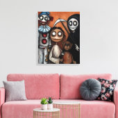 Whimsical Dark Creepy Art Canvas Print Leinwanddruck (Insitu (Wohnzimmer))
