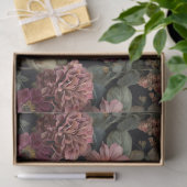 Whimsical Dark Moody Mute Floral Decoupage Seidenpapier (Geschenk)