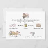 Whimsical Day of Wedding Timeline Planning Einladung (Vorderseite)