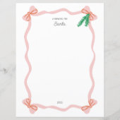 Whimsical Dear Santa Letter - Christmas Wish List (Rückseite)