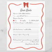 Whimsical Dear Santa Wish List for Kids (Vorderseite)