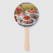 Whimsical decadent Strawberry Shortcake party Fächer (Rückseite)