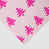 Whimsical Deep Pink Weihnachtsbäume Pink pink Seidenpapier (Detail)