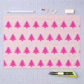 Whimsical Deep Pink Weihnachtsbäume Pink pink Seidenpapier (Handwerk)