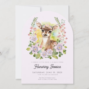 Whimsical Deer Baby Shower Einladung