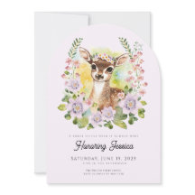 Whimsical Deer Baby Shower Einladung