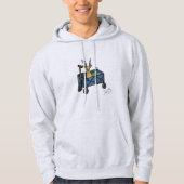 Whimsical Deer Camping Hoodie – “Deer in a Wagon”  (Vorderseite)