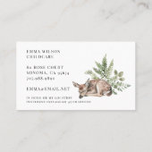 Whimsical Deer Childcare Business Card Visitenkarte (Rückseite)