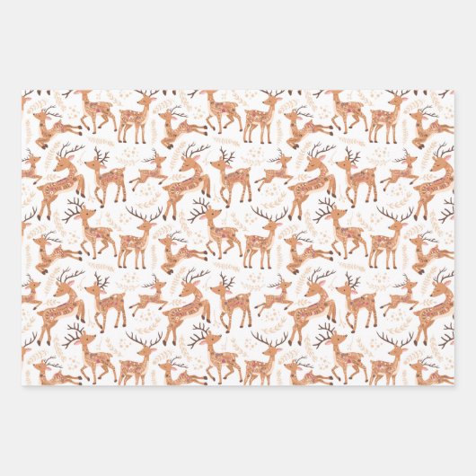 Whimsical Deer Delight: vom Vater Inspiriert Geschenkpapier Set (Vorderseite 2)