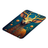 Whimsical Deer Fantasy Art Magnet (Linke Seite)