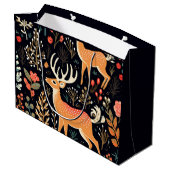Whimsical Deer Gift Bag - Große Geschenktüte (Rückseite Schrägansicht)