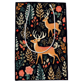 Whimsical Deer Gift Bag - Mittel Mittlere Geschenktüte