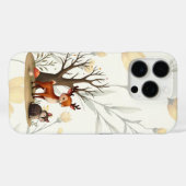 Whimsical Deer & Hedgehog iPhone/iPad Case (Rückseite (Horizontal))
