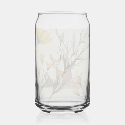 Whimsical Deer & Hedgehog Printed Can Glass Dosenglas (Rückseite)