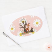 Whimsical Deer & Hedgehog Sticker (Umschlag)