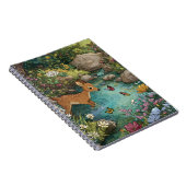 Whimsical Deer in verzauberter Art des Waldteisens Notizblock (Rechte Seite)