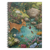 Whimsical Deer in verzauberter Art des Waldteisens Notizblock (Vorderseite)