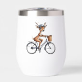 Whimsical Deer Riding a Bicycle - Hand Gezeichnet (Vorderseite)