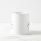 Whimsical Deer Riding a Bicycle - Hand Gezeichnet Kaffeetasse (Mittel)