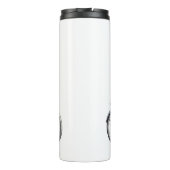 Whimsical Deer Riding a Bicycle - Hand Gezeichnet Thermosbecher (Rückseite)