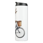 Whimsical Deer Riding a Bicycle - Hand Gezeichnet Thermosbecher (Nach rechts gedreht)
