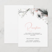 Whimsical Delicate Blush Floral Branch  Begleitkarte (Vorne/Hinten)