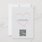 Whimsical Delicate Blush Floral Branch  RSVP Karte (Rückseite)