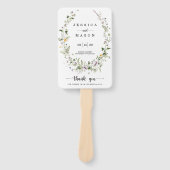 Whimsical Delicate Wildblume Wedding Program Fan Fächer (Vorderseite)