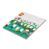 Whimsical Dental Tooth Art Geschenke Fliese (Seite)