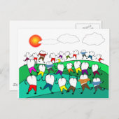 Whimsical Dental Tooth Art Geschenke Postkarte (Vorne/Hinten)