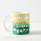 Whimsical Dental Tooth Art Kaffeetasse (Links)