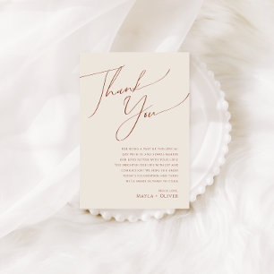Whimsical Desert Beige Tisch Dankeskarte Postkarte